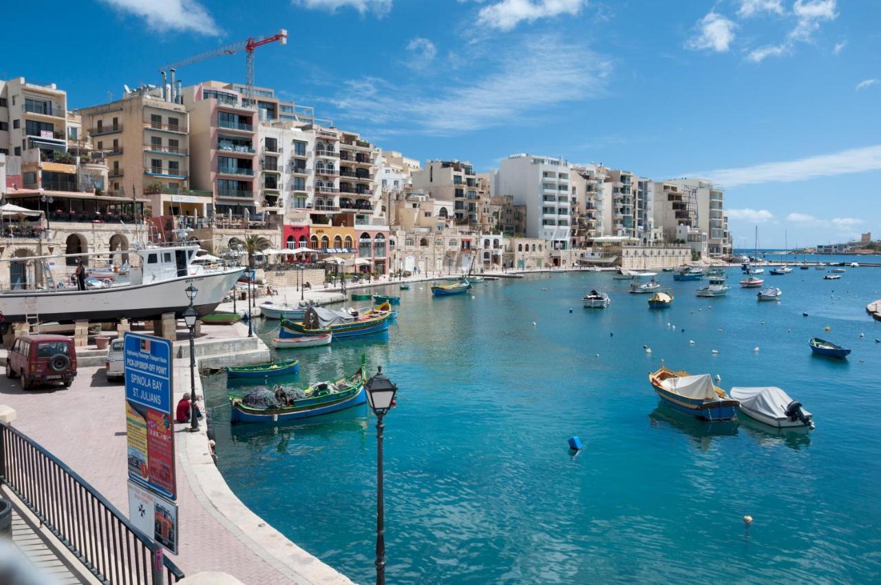 Splendid Seaside Retreat On Spinola Bay Apartment Saint Julian's Ngoại thất bức ảnh