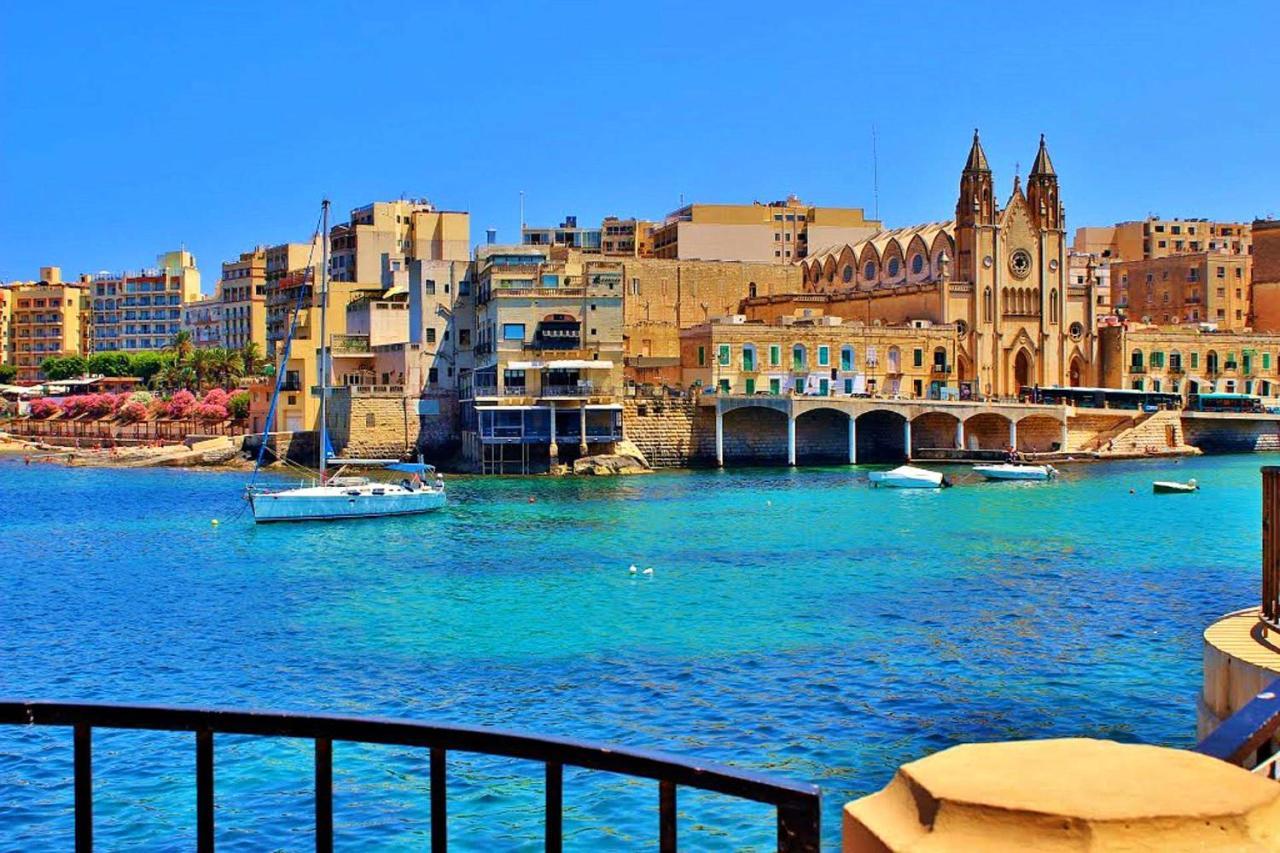 Splendid Seaside Retreat On Spinola Bay Apartment Saint Julian's Ngoại thất bức ảnh